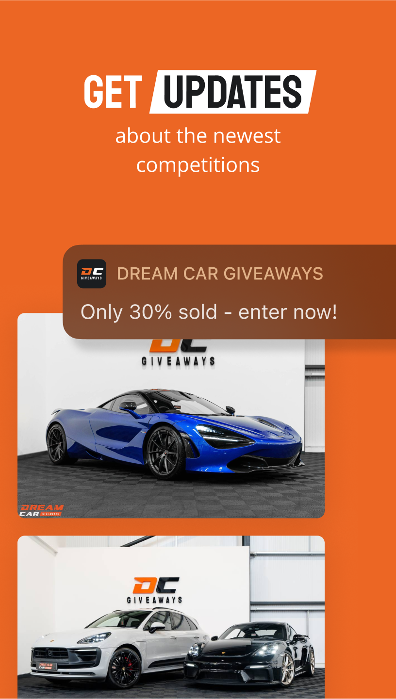 Get notifications about our newest competitions